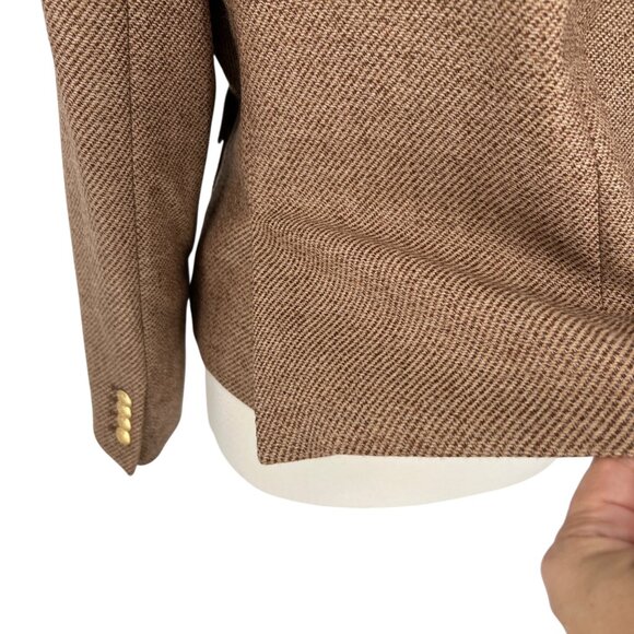 J.Crew Shrunken Fit Wool Blazer Jacket in Tan Size 14 - Picture 5 of 13